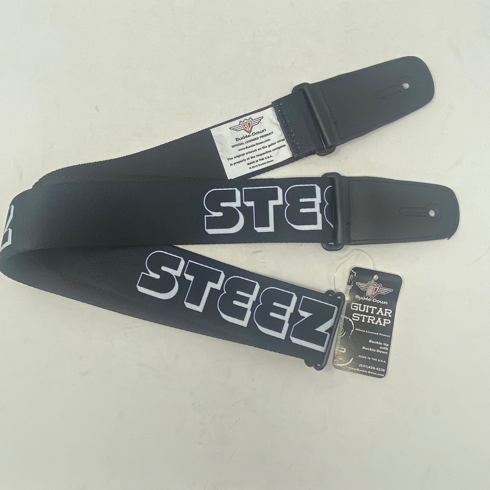 Buckle-Down Steez Guitar Strap Black White Adjustable Polyester Made in USA NEW